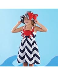 Apparel: Mud Pie Girls 2-6X Crab Dress, Red/Blue, 4T - Mud Pie