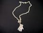 Necklace with Rhinestone Glove Pendant