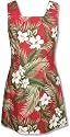 White Hibiscus Short Tank Hawaiian Aloha Dress; Available in sizes XX-Small through Queen-3X