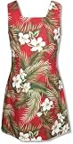 White Hibiscus Short Tank Hawaiian Aloha Dress; Available in sizes XX-Small through Queen-3X