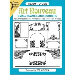 Ready-to-Use Art Nouveau Small Frames and Borders: Copyright-Free Designs, Printed One Side, Hundreds of Uses (Dover Clip Art)