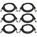 GLS Audio 12ft Mic Cable Patch Cords - XLR Male to XLR Female Black Cables - 12' Balanced Mike Snake