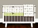 Olli & Lime george 4 Piece Crib Bedding Set, Green/White