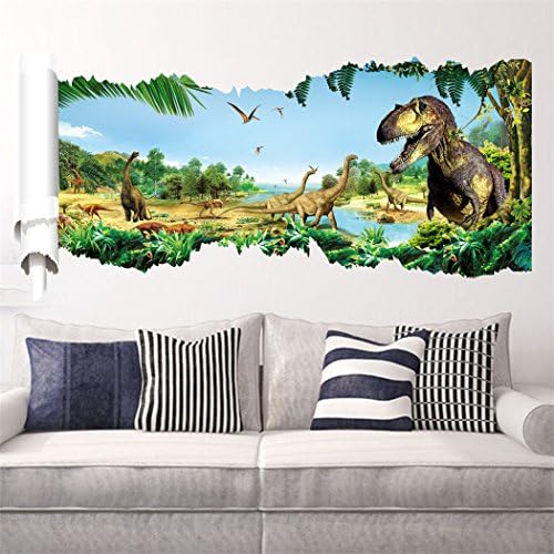 Removable Jurassic Park Dinosaur 3D Waterproof Wall Stickers Kids Room Decor Nursery Home Decal Sticker Style#X003