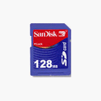 SanDisk SDSDB-128-A10 Secure Digital 128MB (Retail Package)