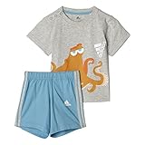 アディダス(adidas) ベビー ディズニー ハンク Tシャツ上下セット BQK76 AY6034 Lグレーヘザー/ホワイト 100