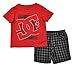 DC Apparel Baby Boys' Jersey V- Neck Tee and Plaid Shorts