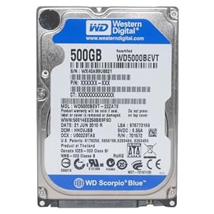 Amazon.com: 500GB 2.5" SATA Hard Drive Western Digital WD5000BEVT ...