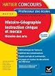 Epreuve �crite Histoire-G�ographie, Instruction civique et morale, Histoire des arts Concours 2013: Concours Professeur des Ecoles