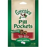 Greenies Pill Pockets, Beef, 3.2 oz, for Tablets