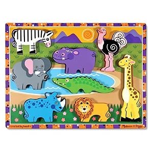Melissa Doug Safari Chunky Wooden Puzzle