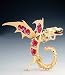 Red Dragon Swarovski Crystal 24k Gold Plated Figure NIB