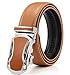 X Xhtang Men's Ratchet Belt Genuine Leather Slide Belts Adjustable