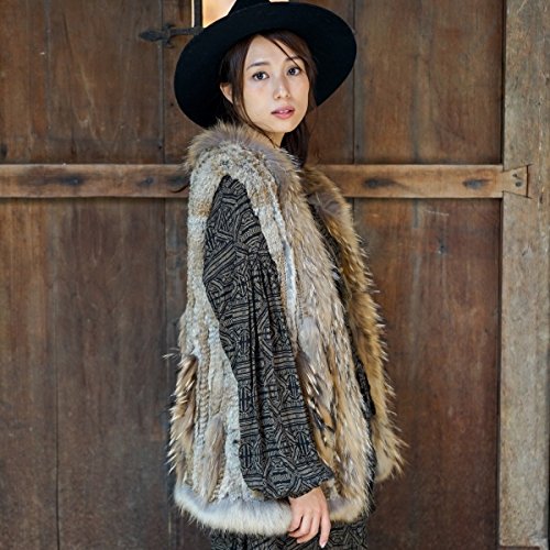 goa（goa） ラビット×ラクーンナチュラルファーMixベスト