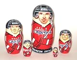 NHL Hockey Washington Capitals * or Any Team your choice Russian Nesting doll 5 pcs / 6-7 in * nhl.wash.cap