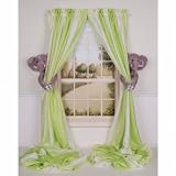 Curtain Critters Plush Jungle Safari Elephant Curtain Tieback, Car Seat, Stroller, Crib Toys Set (2)