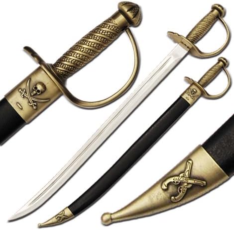 Skull Crossbones Caribbean Pirate Cutlass Sword