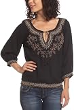 Lucky Brand Women's Elbow Sleeve Tunic Top,Multi,Large