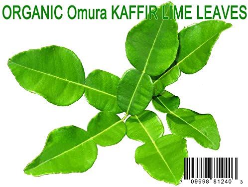 ORGANIC Omura KAFFIR LIME Leaves (Jeruk PURUT or Citrus Hystrix) 30 LEAVES