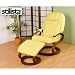 STILISTA Leder Massagesessel mit Hocker im S-Design