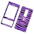 HTC Touch Pro CDMA Raphael XV6850 Verizon Snap-on Protector Hard Case Image Cover "Black & Purple Zebra Pattern" Design