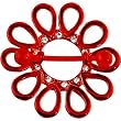 BIOPLAST Red JEWELED FLOWER Nipple Shield