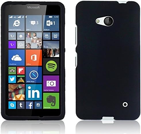 Microsoft Lumia 640 Case, Nex® Multicolor Hard Rubberized Snap On Case Cover For Microsoft Lumia 640 (black)