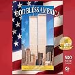 GOD BLESS AMERICA 500 PC JIGSAW PUZZLE - SEPTEMBER 11 10TH ANNIVERSARY WORLD TRADE CENTER