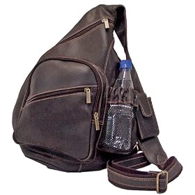 David King & Co Distressed Leather Cross Body Bag