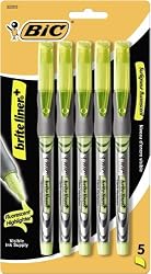 BIC Brite Liner + Highlighter, Chisel Tip, Yellow, 30 Highlighters