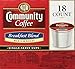 Community Coffee Medium Roast Single Serve KCup Compatible Pods Box of Pods, Breakfast Blend, 18 Count (Pack of 1)
