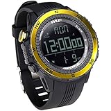 Pyle PSWWM82YL Digital Multifunction Sports Watch with Altimeter/Barometer/Chronograph/Compass and Weather Forecast (Yellow)