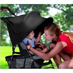 RayShade&reg; UV Protective Stroller Shade Improves Sun Protection for Strollers, Joggers and Prams Black