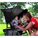 RayShade® UV Protective Stroller Shade Improves Sun Protection for Strollers, Joggers and Prams Black