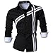 Jeansian Men's Slim Fit Long Sleeves Casual Fashion Shirts Z006