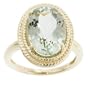 10k Yellow Gold Green Amethyst Ring, Size 8