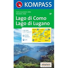 Kompass Karten, Lago di Como, Lago di Lugano: Wandern / Rad. Escursioni / bike. GPS-genau (Aqua3 Kompass)