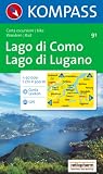 Kompass Karten, Lago di Como, Lago di Lugano: Wandern / Rad. Escursioni / bike. GPS-genau (Aqua3 Kompass)