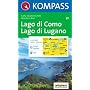 Kompass Karten, Lago di Como, Lago di Lugano: Wandern / Rad. Carta escursioni / bike (Aqua3 Kompass)