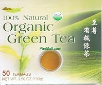 TwinPeak Organic Green Tea - 50 Individually Wrapped Tea Bags (3.5 Oz)