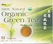 TwinPeak Organic Green Tea - 50 Individually Wrapped Tea Bags (3.5 Oz)