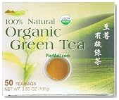 TwinPeak Organic Green Tea - 50 Individually Wrapped Tea Bags (3.5 Oz)