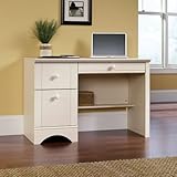 Sauder Harbor View Computer Desk, Antiqued White Finish