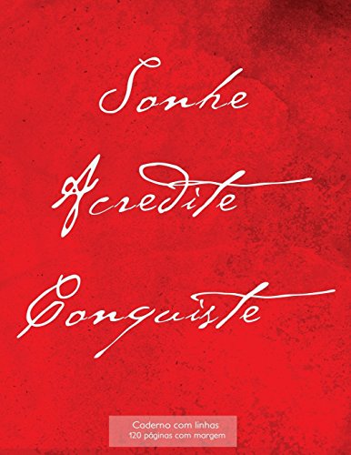 Caderno com linhas 120 páginas com margem: Caderno com capa como pergaminho vermelho, caderno com linhas e com margem, perfeitamente encadernado, ... de composição ou diário (Portuguese Edition)