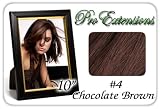 10″ Inch #4 Chocolate Brown Pro Extensions Human Hair Extensions Reviews