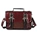 ECOSUSI Women Faux Leather Vintage Satchel Bag Crossbody Purse
