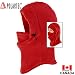 TAIGA Unisex Polartec Thermal Fleece Polar Hood, Color: Red, MADE IN CANADA