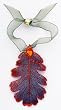 Iridescent Oak Leaf Ornament - Made with Actual Leaf!