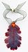 Iridescent Oak Leaf Ornament - Made with Real Leaf