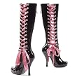 4.5 Inch Sexy Boots Ribbon Lace Up Knee Boots Witch Pirate Theatre Costumes Accessory Penthouse Shoes